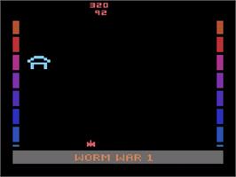 In game image of Worm War I on the Atari 2600.