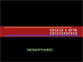 In game image of Xenophobe on the Atari 2600.