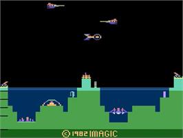 Title screen of Atlantis on the Atari 2600.