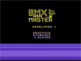 Title screen of BMX Air Master on the Atari 2600.