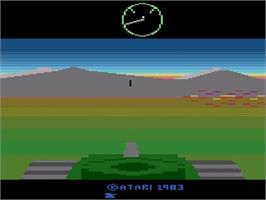 Title screen of Battlezone on the Atari 2600.