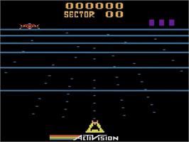 Title screen of Beamrider on the Atari 2600.