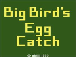 Title screen of Big Bird's Egg Catch on the Atari 2600.