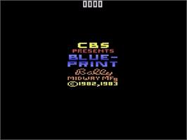 Title screen of Blue Print on the Atari 2600.