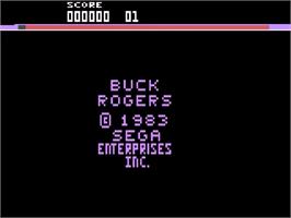 Title screen of Buck Rogers: Planet of Zoom on the Atari 2600.
