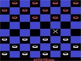 Title screen of Checkers on the Atari 2600.