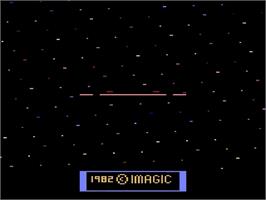Title screen of Cosmic Ark on the Atari 2600.