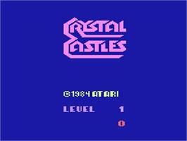 Title screen of Crystal Castles on the Atari 2600.