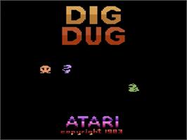 Title screen of Dig Dug on the Atari 2600.