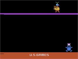Title screen of Eggomania on the Atari 2600.