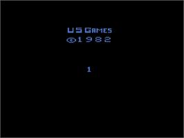 Title screen of Entombed on the Atari 2600.