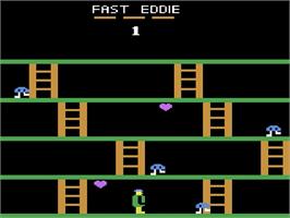 Title screen of Fast Eddie on the Atari 2600.