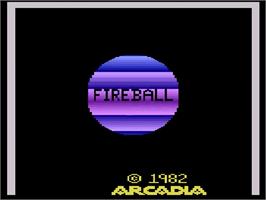 Title screen of Fireball on the Atari 2600.
