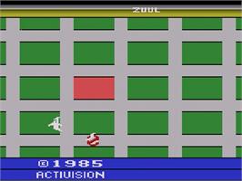 Title screen of Ghostbusters on the Atari 2600.