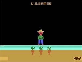 Title screen of Gopher on the Atari 2600.
