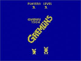 Title screen of Gremlins on the Atari 2600.