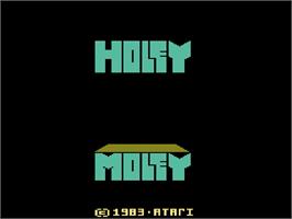Title screen of Holey Moley on the Atari 2600.