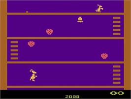 Title screen of Kangaroo on the Atari 2600.