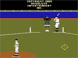 Title screen of Major League Baseball on the Atari 2600.