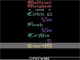 Title screen of Medieval Mayhem on the Atari 2600.