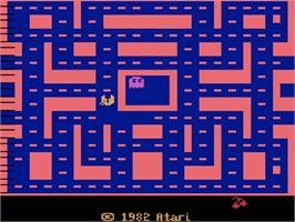 Title screen of Ms. Pac-Man on the Atari 2600.