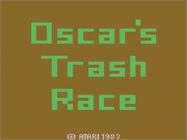 Title screen of Oscar's Trash Race on the Atari 2600.