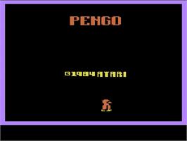 Title screen of Pengo on the Atari 2600.