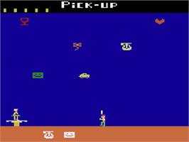 Title screen of Pick Up on the Atari 2600.