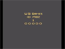 Title screen of Piece o' Cake on the Atari 2600.