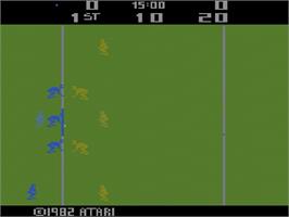 Title screen of RealSports Football on the Atari 2600.