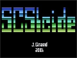 Title screen of SCSIcide on the Atari 2600.