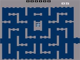 Title screen of Space Cavern on the Atari 2600.