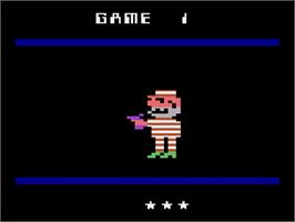 Title screen of Squeeze Box on the Atari 2600.