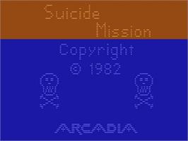 Title screen of Suicide Mission on the Atari 2600.