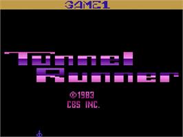 Title screen of Tunnel Runner on the Atari 2600.