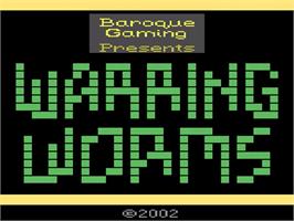 Title screen of Warring Worms: The Worm (re)Turns on the Atari 2600.