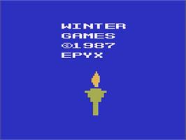 Title screen of Winter Games on the Atari 2600.