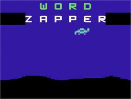 Title screen of Word Zapper on the Atari 2600.