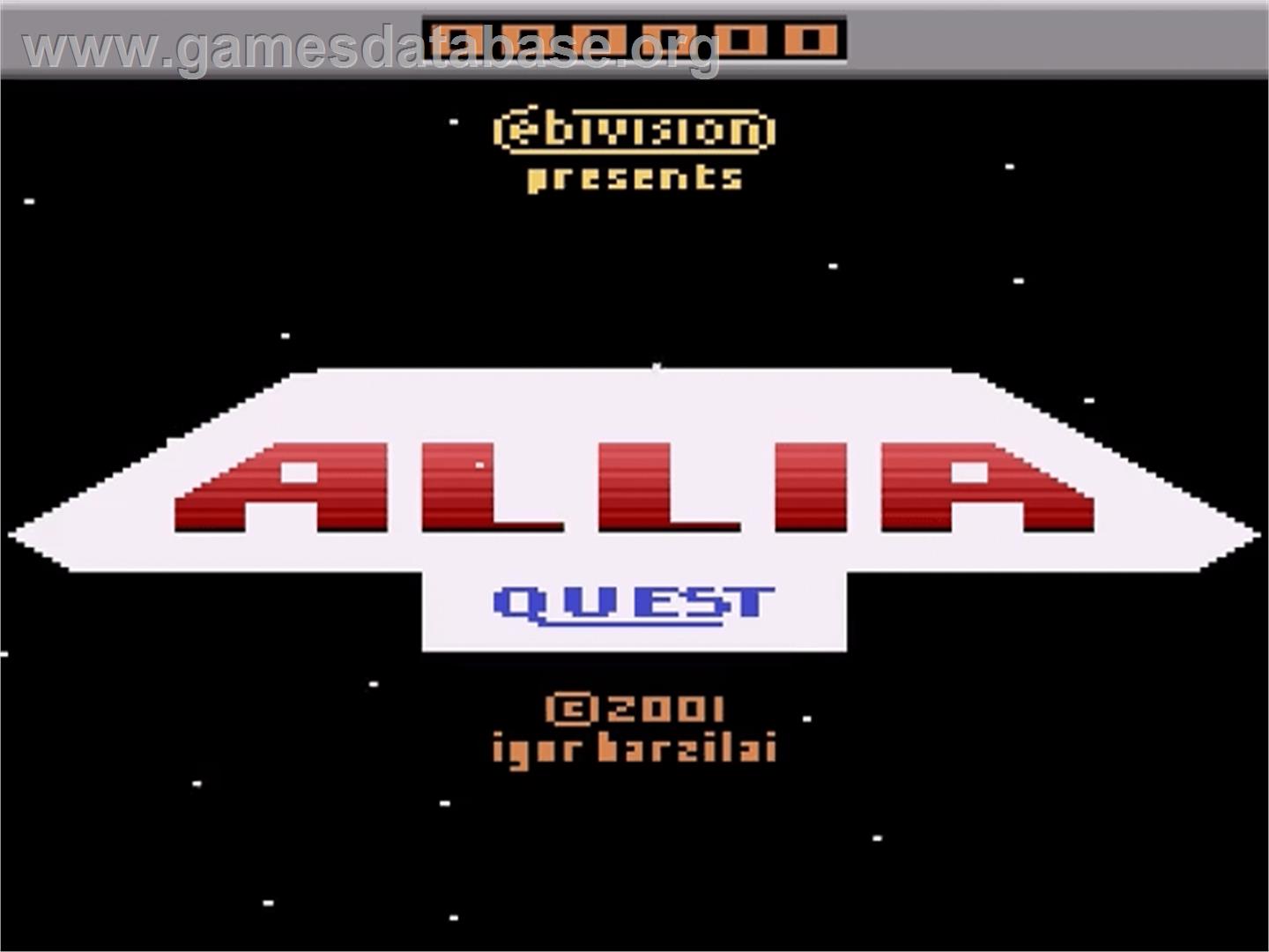 Allia Quest - Atari 2600 - Artwork - Title Screen
