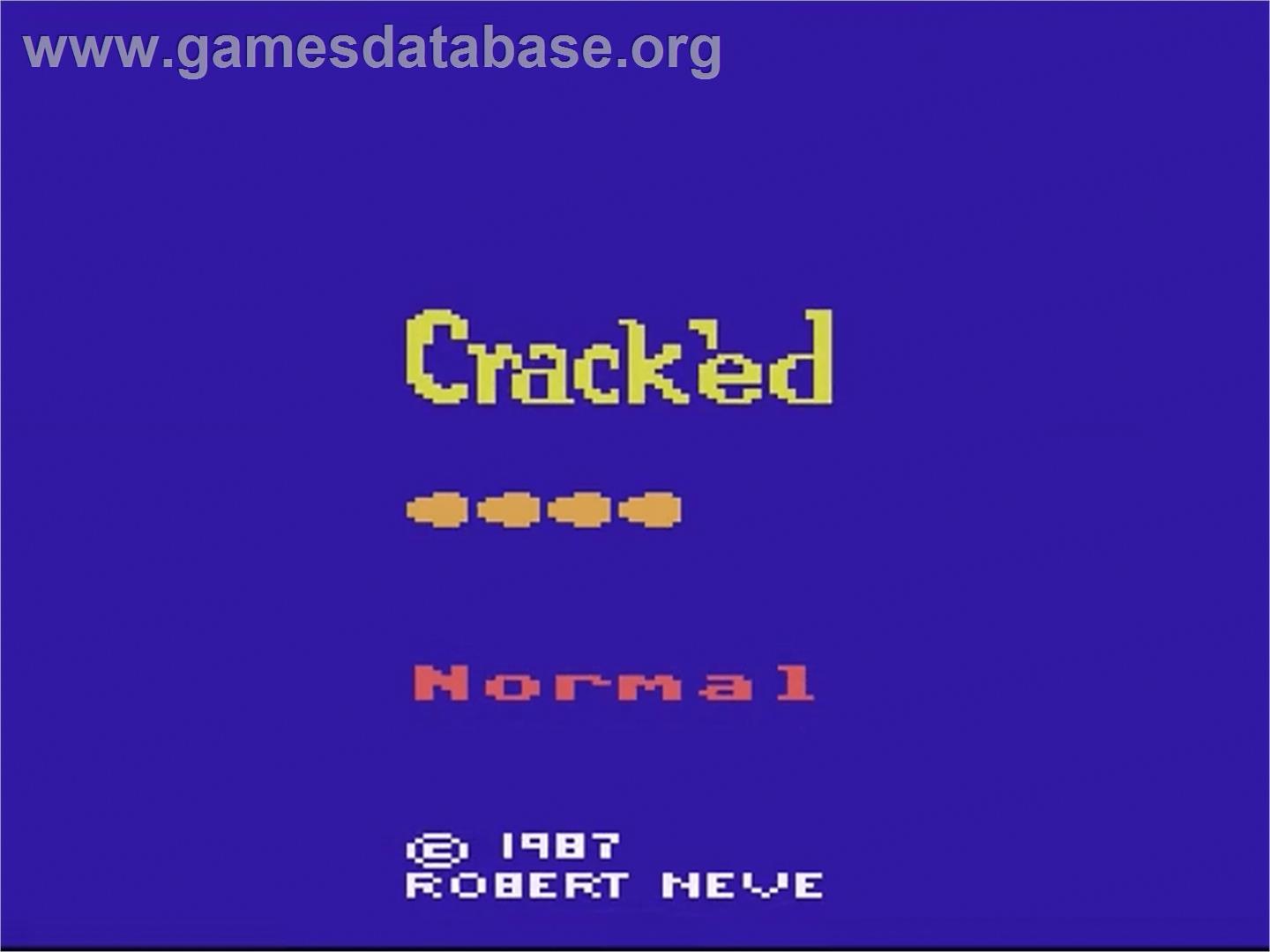 Crack'ed - Atari 2600 - Artwork - Title Screen