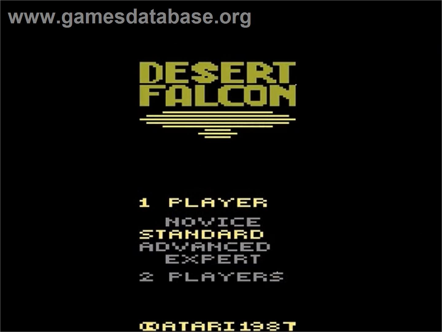 Desert Falcon - Atari 2600 - Artwork - Title Screen