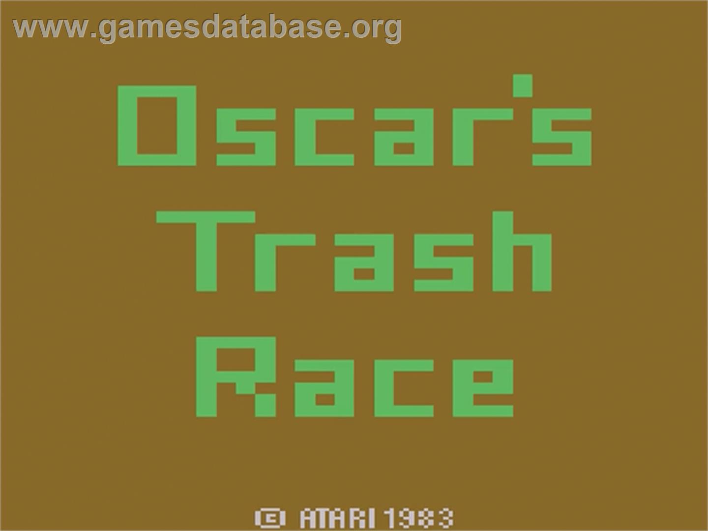 Oscar's Trash Race - Atari 2600 - Artwork - Title Screen