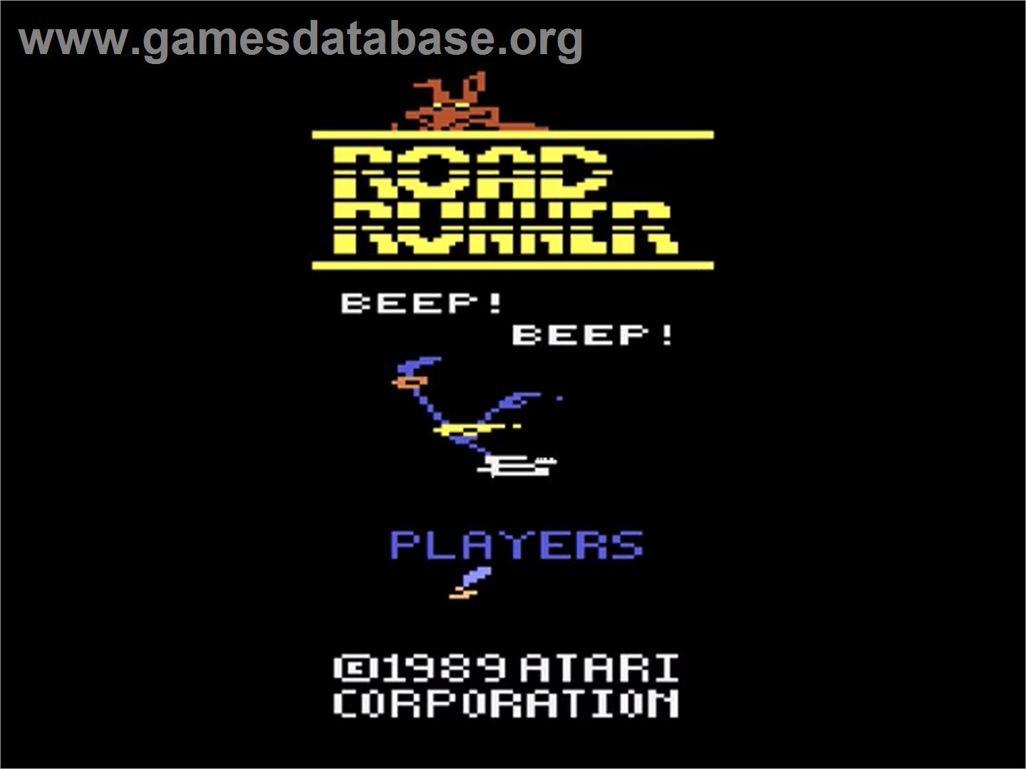 Road Runner - Atari 2600 - Artwork - Title Screen