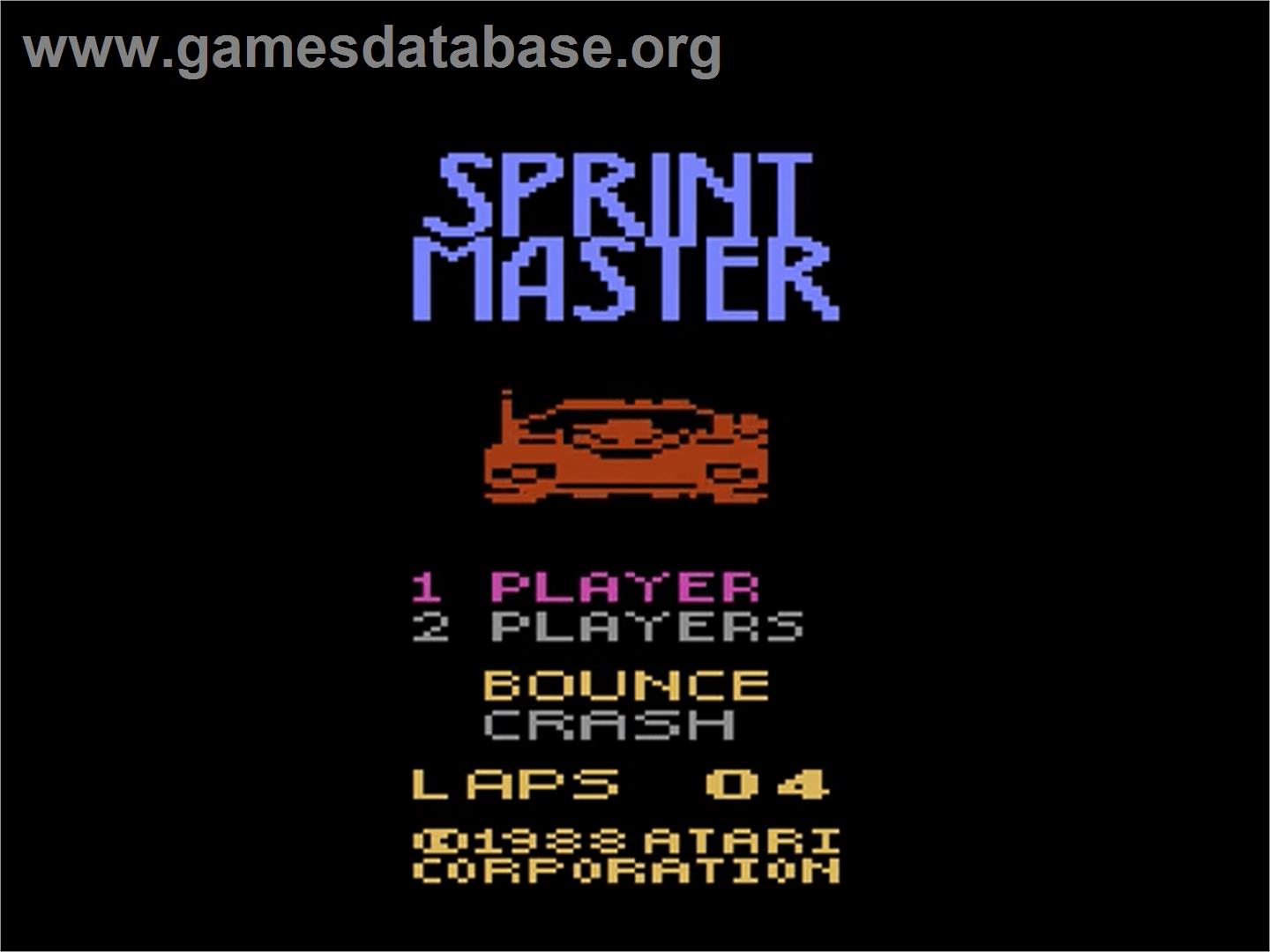 Sprintmaster - Atari 2600 - Artwork - Title Screen