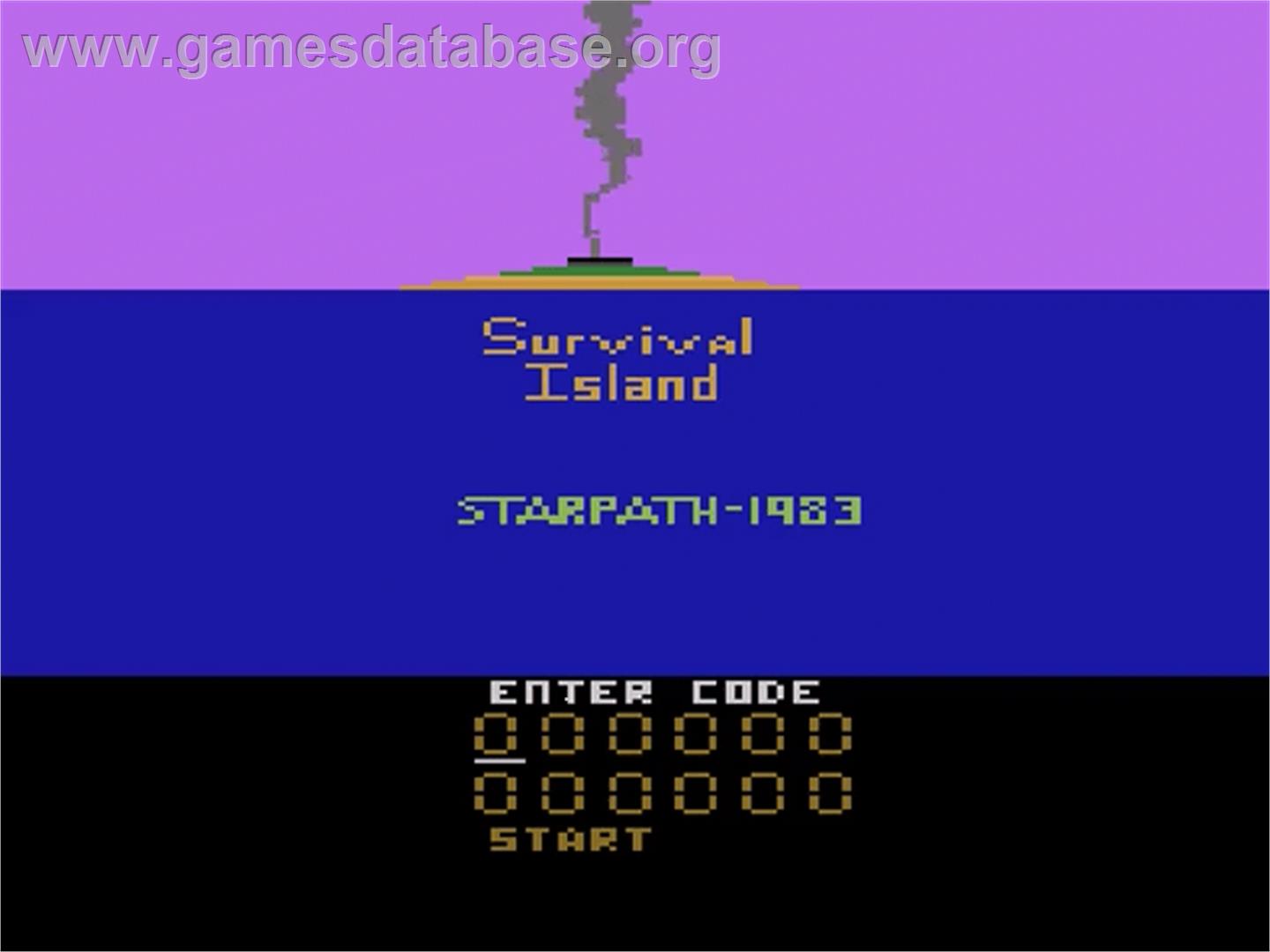 Survival Island - Atari 2600 - Artwork - Title Screen