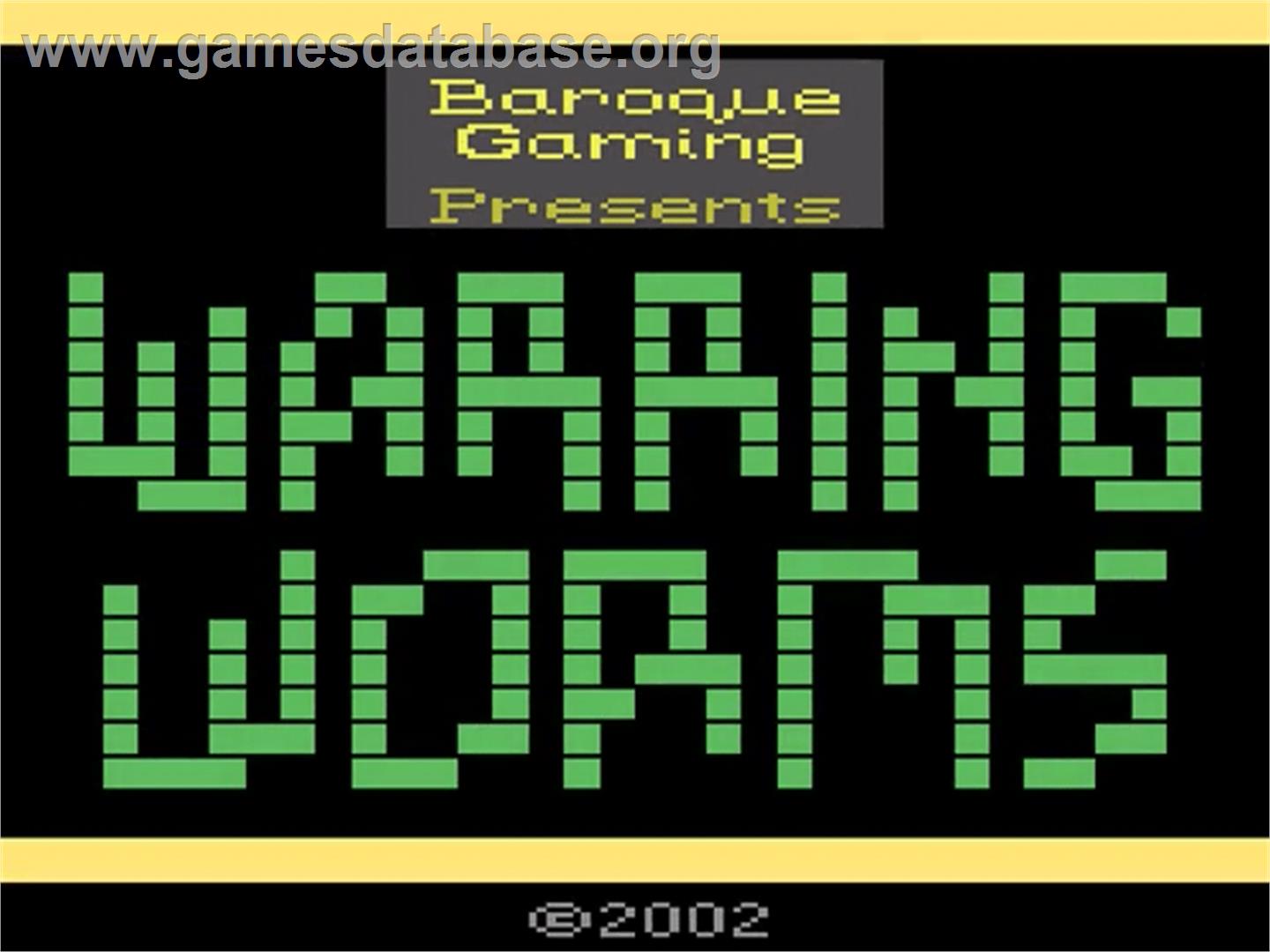Warring Worms: The Worm (re)Turns - Atari 2600 - Artwork - Title Screen