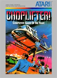 Box cover for Choplifter on the Atari 5200.