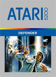 Box cover for Defender on the Atari 5200.