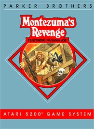 Box cover for Montezuma's Revenge on the Atari 5200.