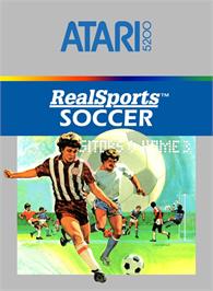 Box cover for RealSports Soccer on the Atari 5200.